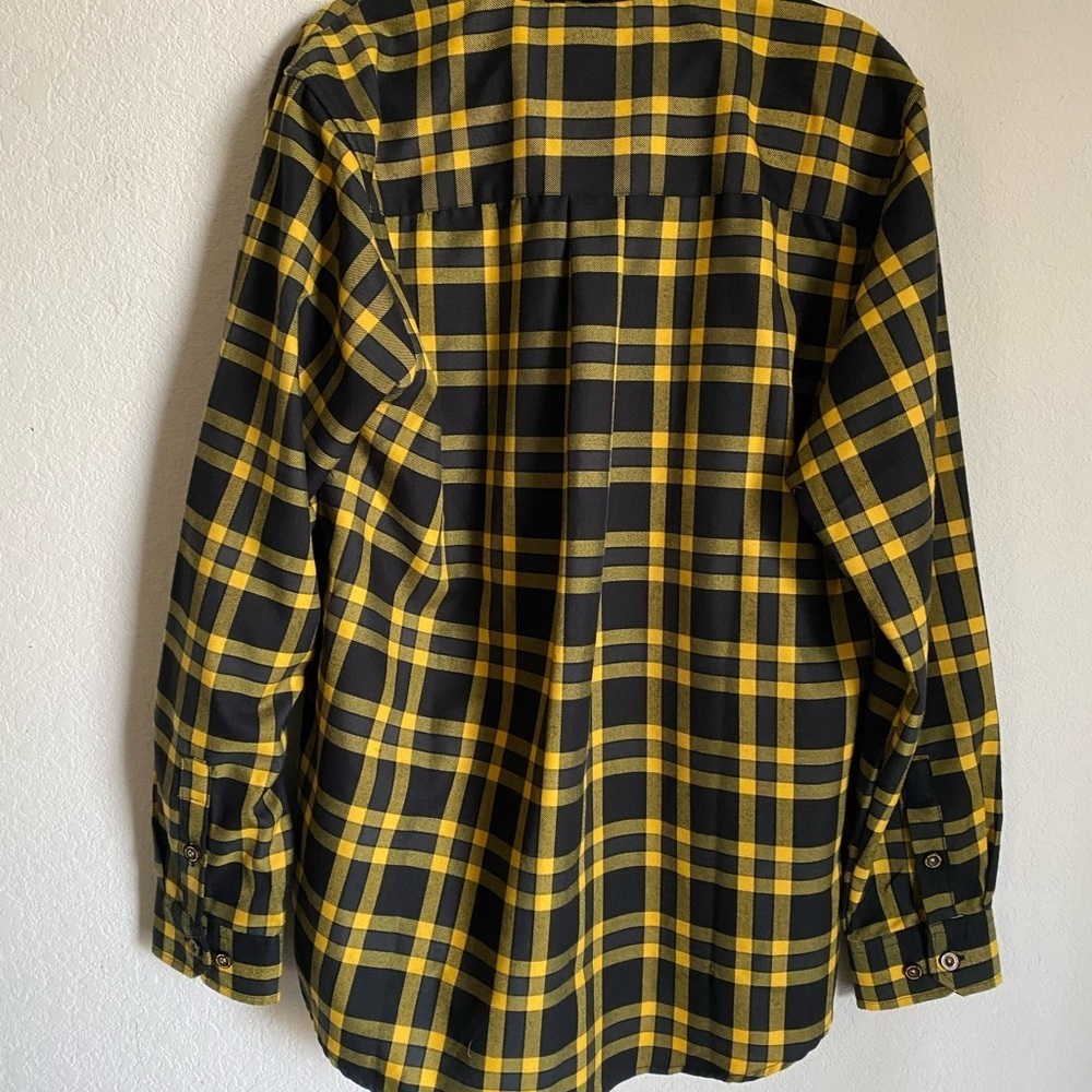 Dixxon Flannel Co Wu-Tang Clan Inspired Yellow Black Plaid Flannel Shirt L - Picture 7 of 13